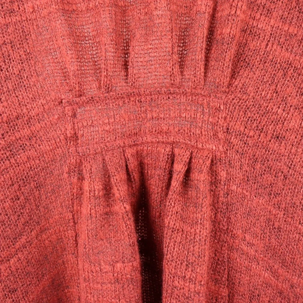 New W/Tag Energe World Wear Women's Red Open Weave Knit Cardigan‎ Sweater Size S